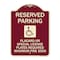 Signmission Reserved Parking Placard or Special License Plates Required Maximum Fine $500, A-DES-BU-1824-23056 A-DES-BU-1824-23056 - alternate 1